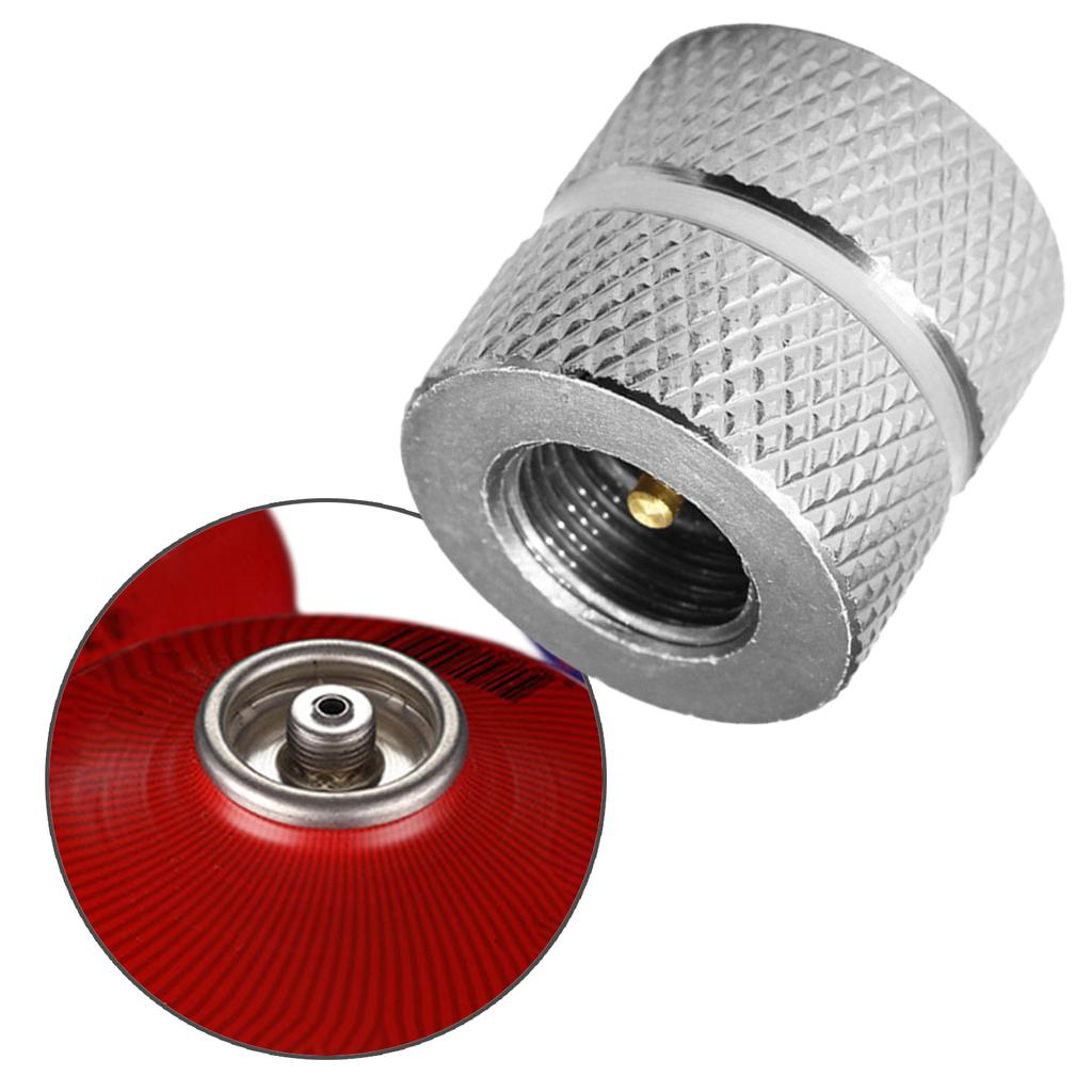 Screw Type Valve Canister Connector Cartridge Gas Nozzle Outdoor Camping Butane Stove Gas Refill Adapter Converter