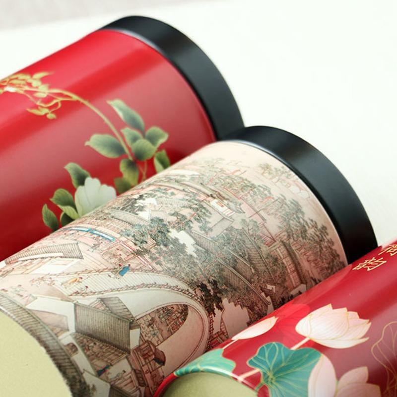 Empty Tin Tea Pot Tea Box Household Storage Portable Tea Pot Sealed Pot Living Room Coffee Table Decorative Accessories