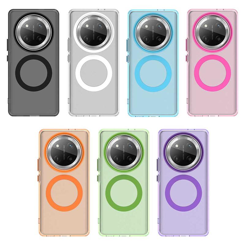 Чехол для Honor Magic 7 Lite Чехол для Huawei Honor Magic 7 Lite Capas New Back Wireless Charging Roundular Magnetic Matte Clear Fundas