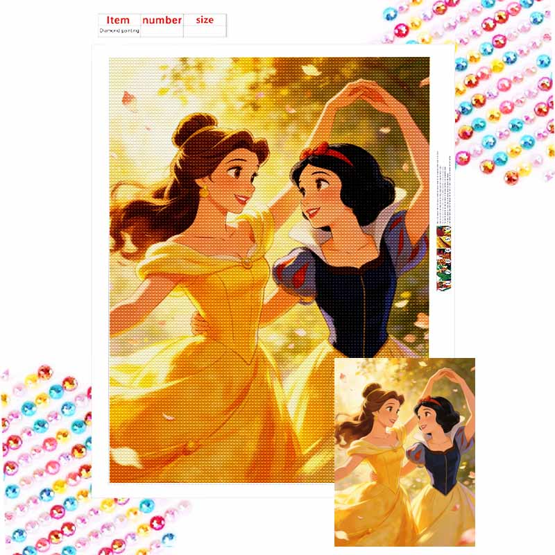 Disney Belle and Snow White diamond painting full diamond art kit handmade diy home decoration gift