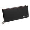 Arch 074615 Round Zipper Long Wallet with Coin Purse, Black