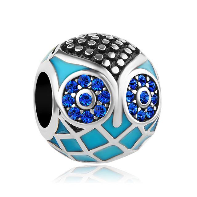 Новинка, 1 шт., стерлингового серебра 925 пробы, сова, пингвин, Lucky Cat, футбол, DIY бусины, подходят для браслета, оригинальные для женщин, F097