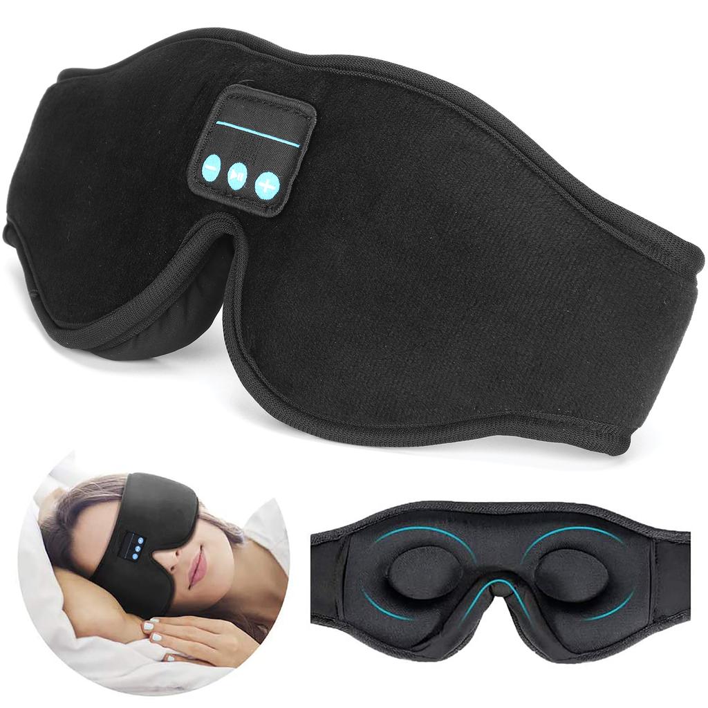 Музыка Маска для глаз Наушники для сна 3D Bluetooth Беспроводная затенение Сон Путешествия Медитация
