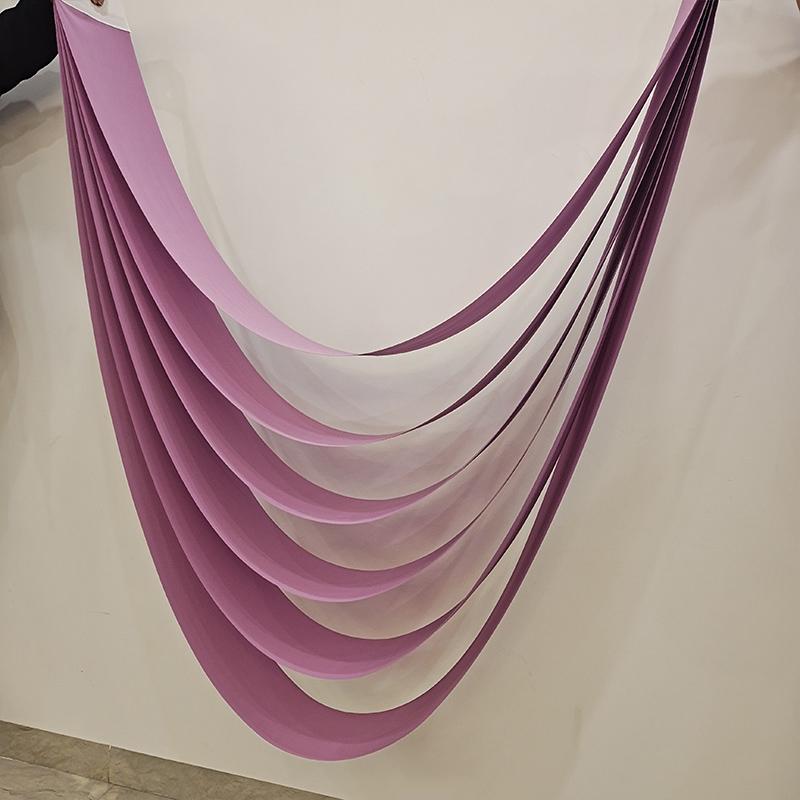 Wedding Ceiling Cloth Curtain 6 Layer Wave Curtain Drapery Fabric Draping Birthday Party Ceremony Reception Wall Hanging Decor