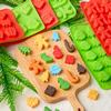 Силиконовые формы для шоколада Рождественский Санта-Клаус Снеговик Пряничный человечек Формы для выпечки для желе Конфет Желейных мыла Инструмент для выпечки своими руками