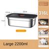 Stainless Steel Crisper, Lunch Box, Sealed Leak-proof Bento Box, Refrigerator Freezer Storage Box, Camping Lunch Box