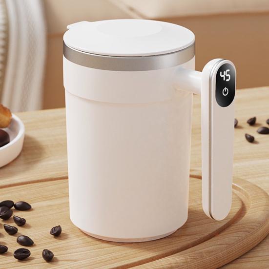 Automatic Magnetic Stirring Mug Rechargeable Blender Cup with Detachable Stirrer Portable Electric Mixing Mug for Hot Protein Shakes Coffee Tea