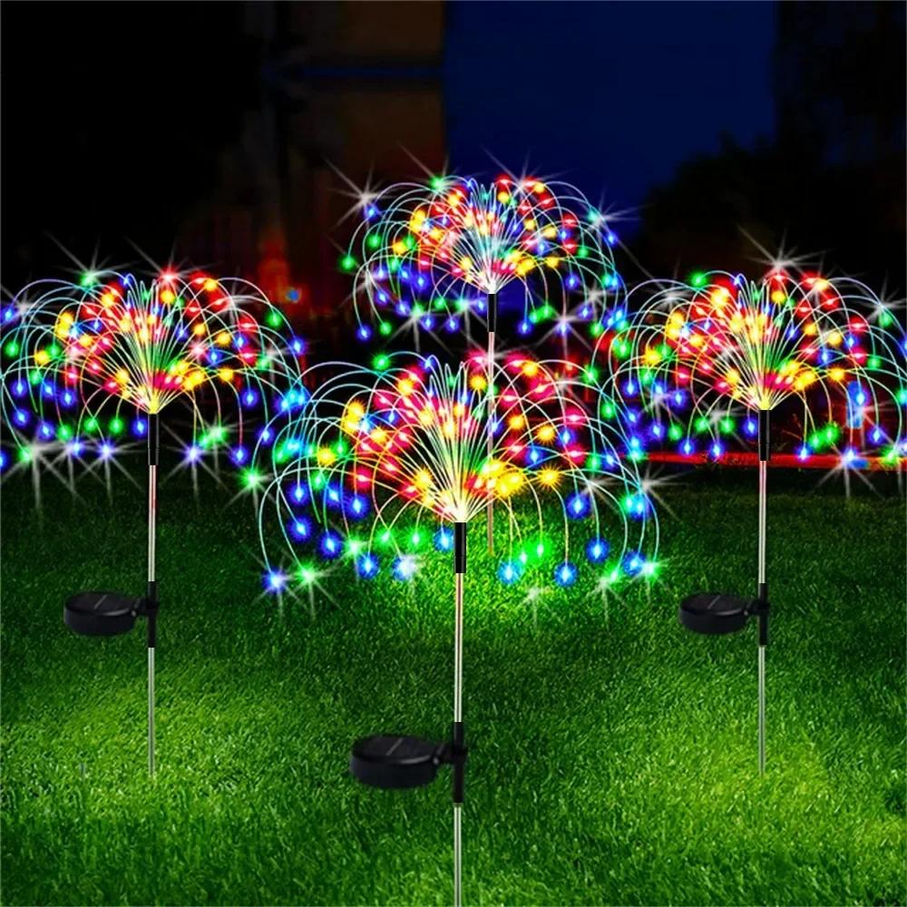 NEW 8-Modes Solar Firework Lights 420 LEDs - Multicolor Warm White IP65 Ideal for Garden, Patio, Walkway, Party, Wedding Decor