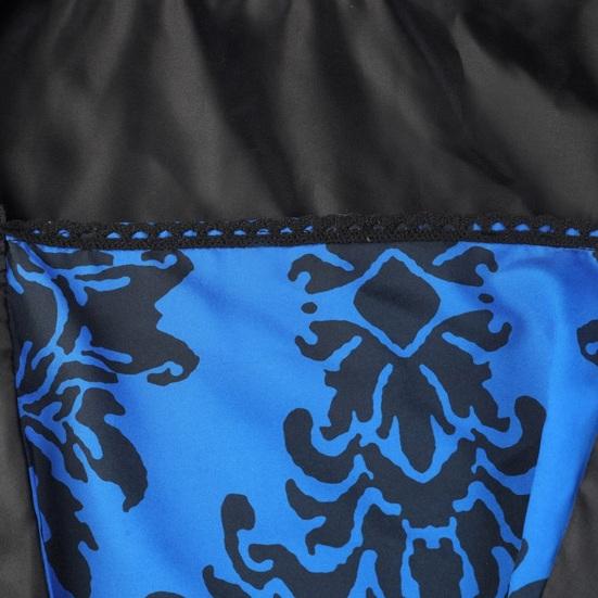 Женское платье для косплея в темном стиле, костюм для вечеринки на Хэллоуин, на шнуровке, с капюшоном, с цветочным принтом, подходящее по цвету, с длинными рукавами и рогами, платье трапециевидной формы