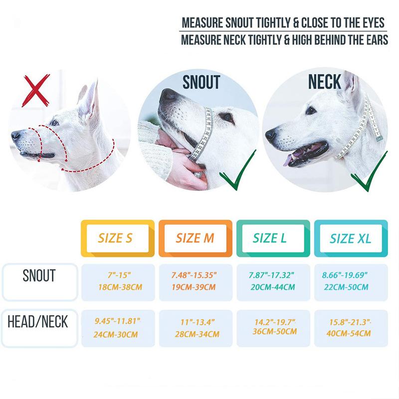 Dog Mouth Muzzles Anti Bark Dog Collar Dog Training Tool Nylon Set With Adjustable Anti-Bite Quick Release Dog Mouth Cover