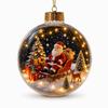 LED Lighted Clear Christmas Bauble Hanging Acrylic Snow House Xmas Ball Decor  Xmas Gift