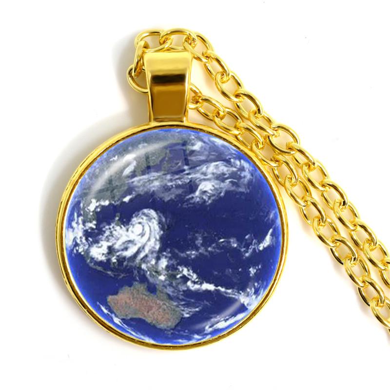 Серебряное ожерелье с подвеской в виде планеты Солнечной системы, ожерелье с подвеской в виде галактической туманности, Вселенские украшения для женщин и мужчин, Подарок на день рождения