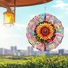 10 Inch Sunflower Wind Spinner 2D Kinetic Metal Hanging Decor with 360 Rotation for Garden Yard Indoor Outdoor Colorful Gift for Women Men