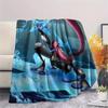 Cartoon Pokémon pattern Flannel Blanket, High quality Comfortable for All Seasons, Home Decor, Warmth and Comfort, Perfect for Gifts.