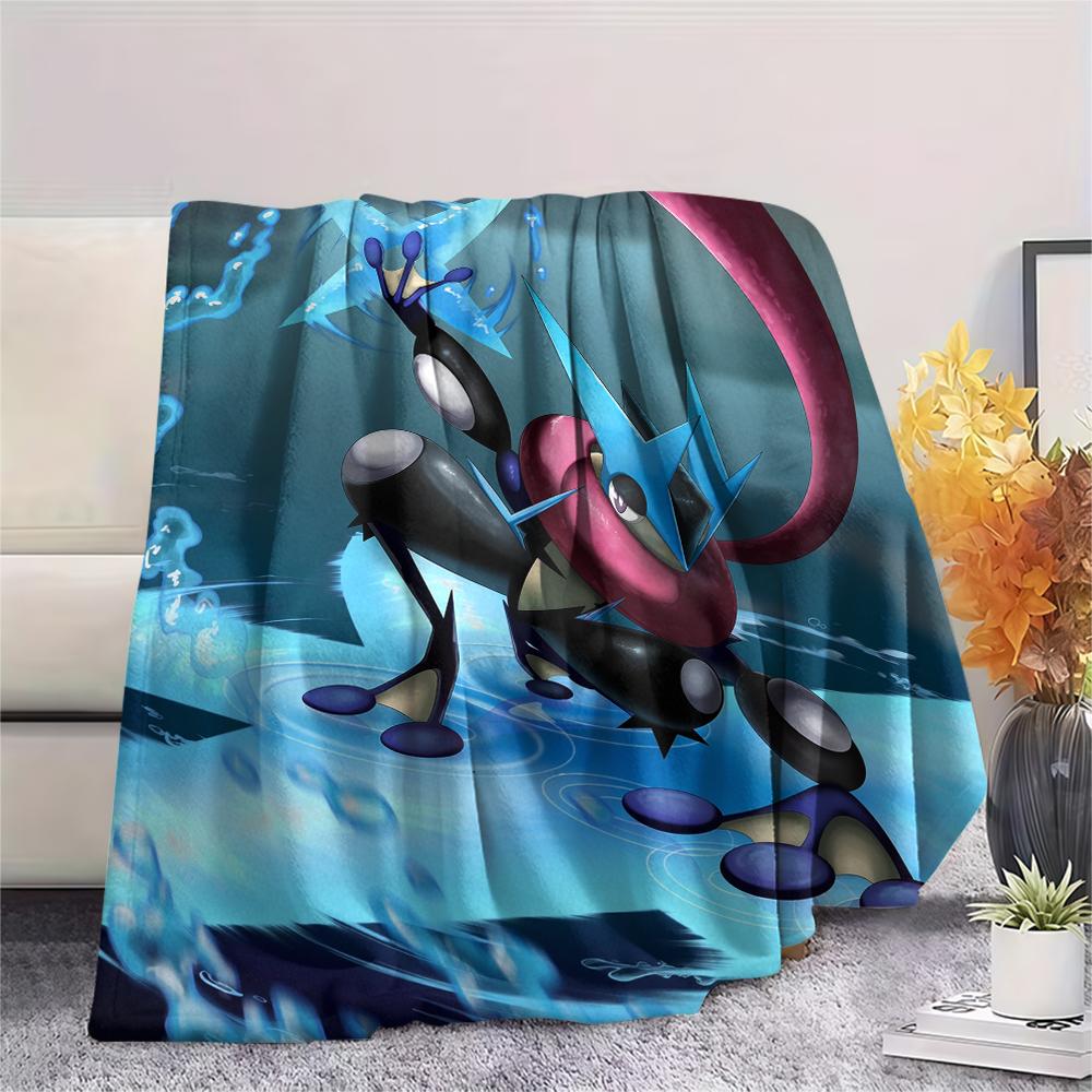 Cartoon Pokémon pattern Flannel Blanket, High quality Comfortable for All Seasons, Home Decor, Warmth and Comfort, Perfect for Gifts.