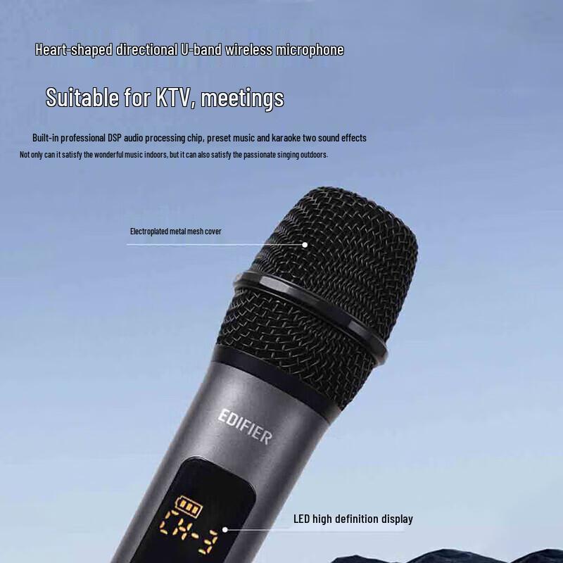 Edifier PK705 Portable Outdoor KTV Bluetooth Speaker with Microphone CN plug (adapter included)
