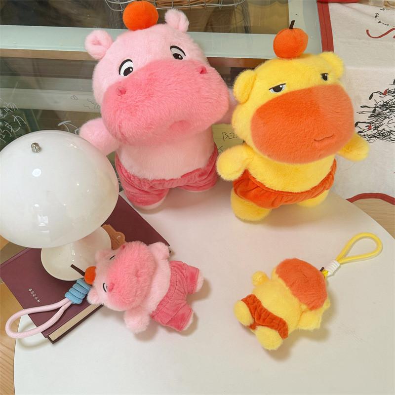 Stuffed Soft Capybara Animal Collectible Gift With Funny Cartoon Pendant Doll
