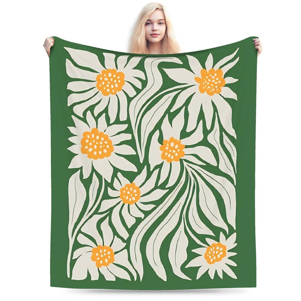 Flower Market Soft Blankets Girls Boys Plush Throw Blanket Comfortable Couch Bed Flannel Bedspread Sofa Bed Cover