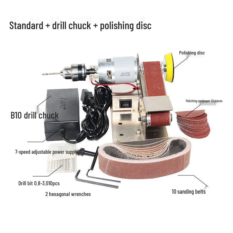Компактный ленточный шлифовальный станок и точилка для ножей: Угловая шлифмашинка DIY под углом 15° для деревообработки и бытового использования