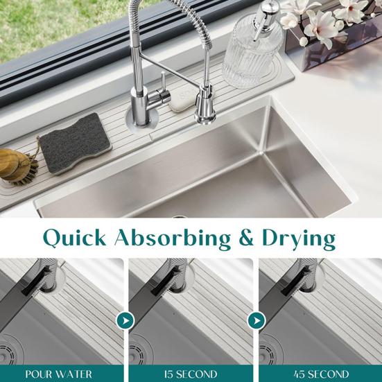 Коврик для смесителя, впитывающий коврик, быстрый камень, поднос для кухонной раковины для сушки впитывающего мыла для ванной комнаты