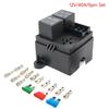12V/24V Marine Fuse Box 3 Way 4/5 Pin 40/80A Car Fuse Set Pre-Wired Double Circuit Protection Fuse Relays Box for Truck RV Boat