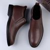 Высококачественные мужские ботинки челси из натуральной кожи, роскошные брендовые мужские деловые ботинки, теплые плюшевые меховые ботинки, зимние формальные высокие туфли