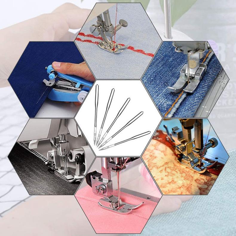 10 шт., аксессуары для швейных машин, игла для домашней швейной машины, универсальная винтажная высококачественная швейная фурнитура, игла для машины с коробкой