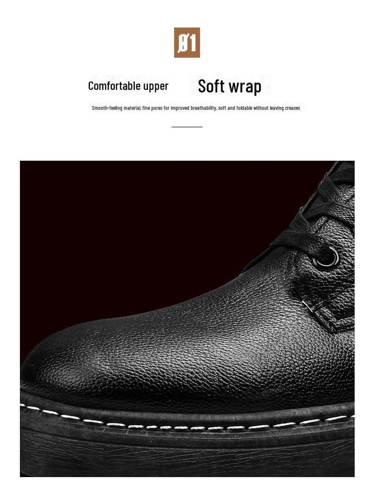 Высокие кожаные ботинки Martin в британском стиле с боковой молнией 2025 года на осень/зиму