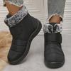 Мода 2024 Новые водонепроницаемые зимние сапоги для снега женские кроличьим мехом теплые зимние ботинки для женщины на липучке толстые плюшевые хлопковые туфли большой размер 43