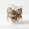 Horse Racing Jockey and Thoroughbred Illustration Mug: Photo Mug (Horse Series) (A)