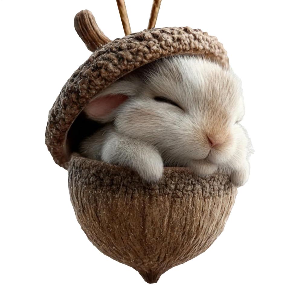 Animal Christmas Ornaments 2D Acrylic Seasonal Decoration Hangable Holiday Decorations for Home Office Living Room Study Garden