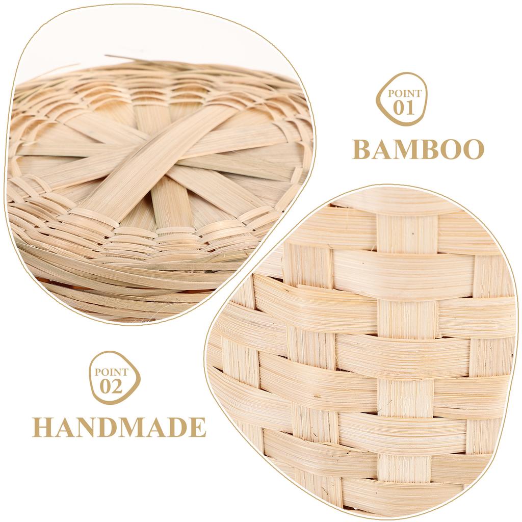 Luxshiny Rattan Круглая Корзина Для Мусора Крышка Корзина Для Яиц Плетеный Органайзер Бочка Для Хранения Корзина Из Ротанга Плетеный Мусорный Бак Цветок