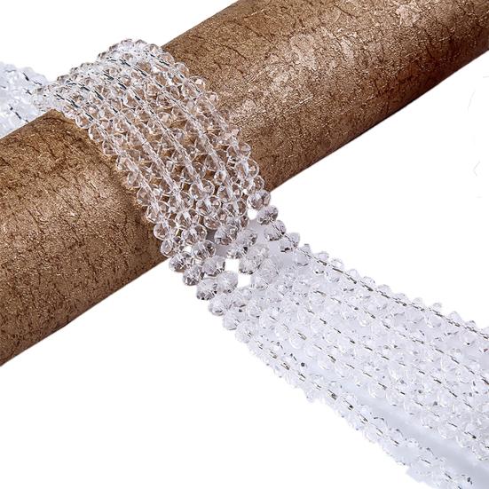 120 шт 4 мм прозрачные AB граненые рондель бусины россыпью для изготовления ювелирных изделий ремесла MIT