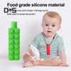 Детский молярный строительный блок из пищевого силикона с радужной оправой и шнуром, препятствующий глотанию, развивающий моторику полости рта, сенсорное жевательное ожерелье, прорезыватель для зубов