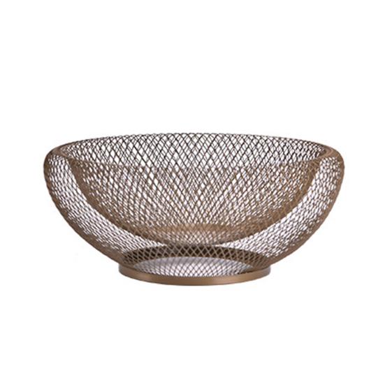 Double Layer Iron Candy Vegetables Fruit Bowl Storage Basket Home Organizer