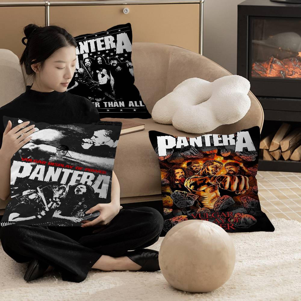 P-Pantera Рок-группа Наволочка Полиэстер Подушки для дивана Декоративные подушки для бросания Украшение дома Наволочка