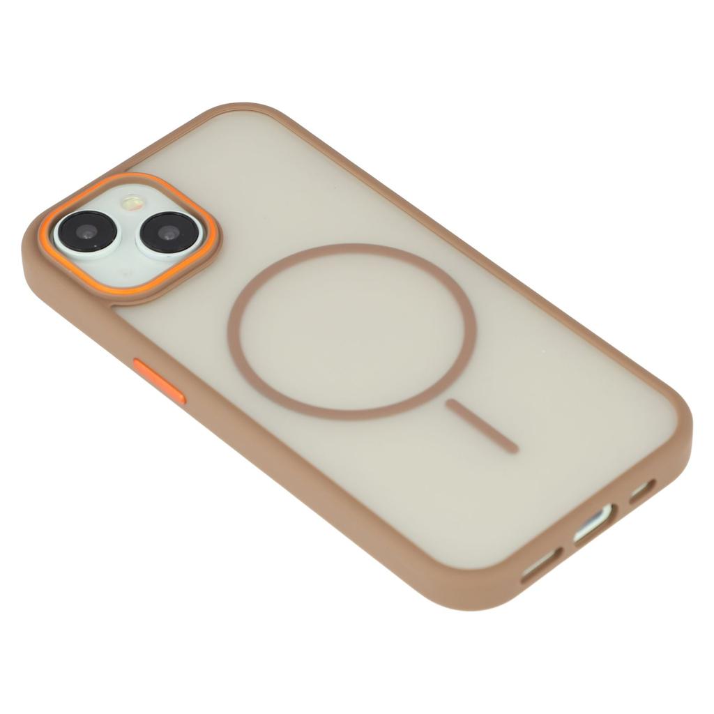 For iPhone 14 Plus Magnetic Case Skin Touch TPU+PC Phone Back Cover