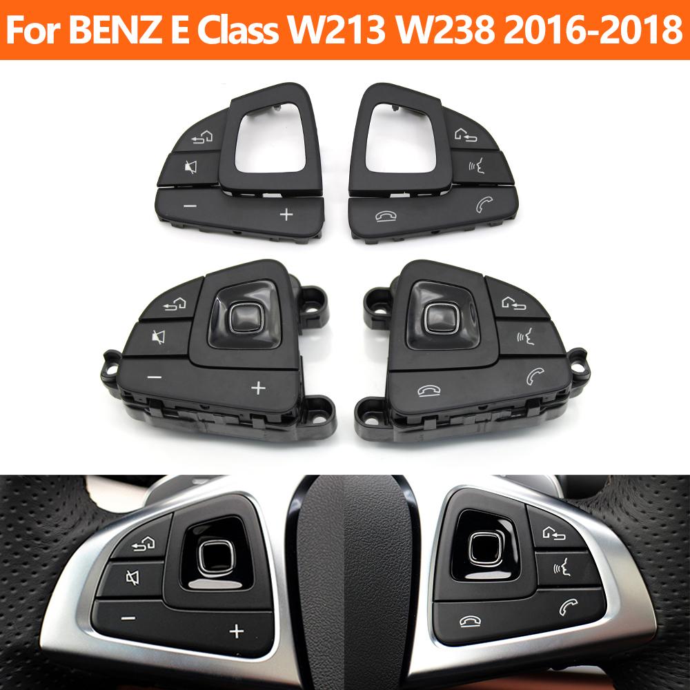 Car Left/Right Steering Wheel Switch Control Button Cover For Mercedes BENZ E Class W213 W238 E200 E300 E350 2016 2017 2018