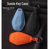 Suitable Key Case for BAIC Alpha S/T: High-End Suede with Snap Closure, Designed for Women