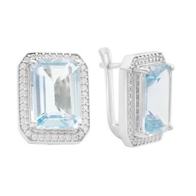 Серебряные серьги с натуральным топазом 18.54ct (2167754)