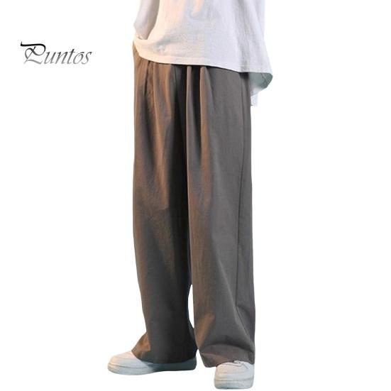 Мужские брюки на шнурке с эластичной резинкой на талии, прямые широкие брюки, свободные тонкие однотонные уличные брюки с глубоким промежутком, длинные спортивные брюки, повседневные спортивные штаны