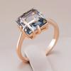 Square Gray Zircon Women Rings Golden Fashion Geometric Rings Jewelry Personality Party Accessories