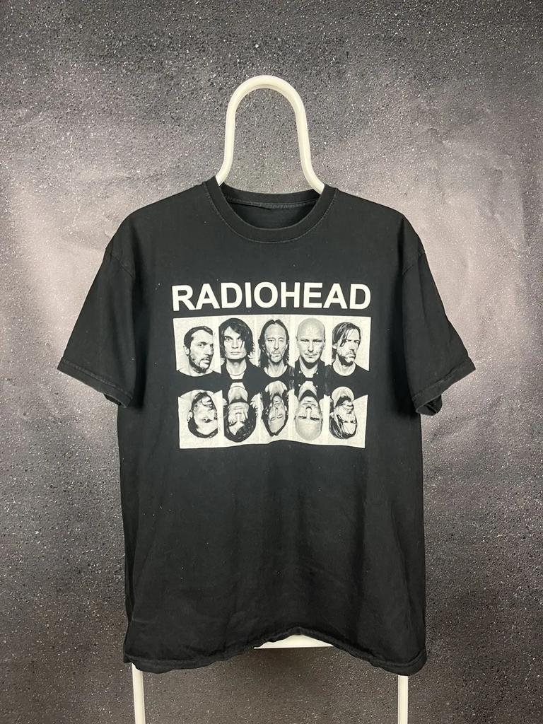 Новая хлопковая футболка с принтом, суперэластичная, повседневная, RADIOHEAD THE BENDS, винтажная, унисекс, повседневный принт, круглый вырез, свободная, оверсайз