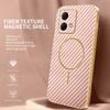 For Motorola Moto G84 5G Phone Case Carbon Fiber Textured Electroplated TPU Back Cover