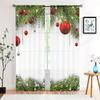 2 Pieces, Christmas Ball, Christmas Tree Curtains -30% Blackout - Suitable for Living Room, Bedroom, Kitchen, Home Decoration