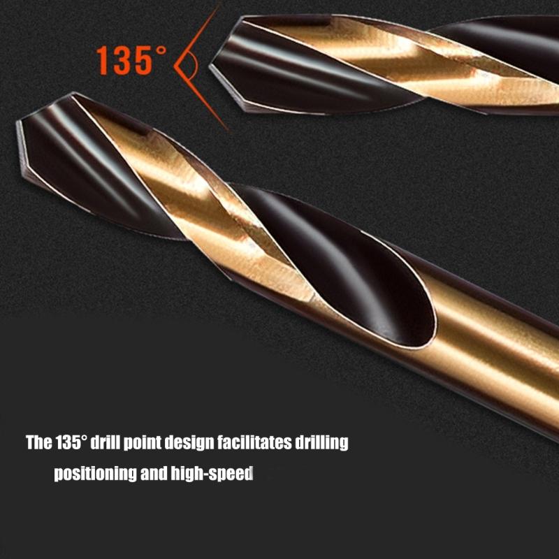 6Pcs Double Headed Auger Drill Bits For Metal Stainless Steel Wood Drilling Power Tool 3mm/ 3.5mm/ 4mm/ 4.5mm/ 5mm/ 6mm