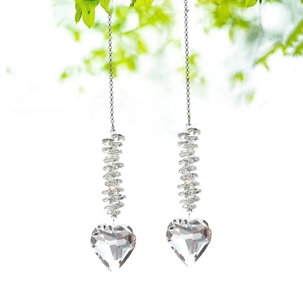 Подвеска в виде хрустального шара в виде призмы, прозрачное подвесное украшение, украшение на окно, праздничный ловец солнца