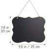 Creative Double-sided Small Chalkboard Pendant Message Board Home Decoration Wooden Crafts Hanging Rope Display Sign