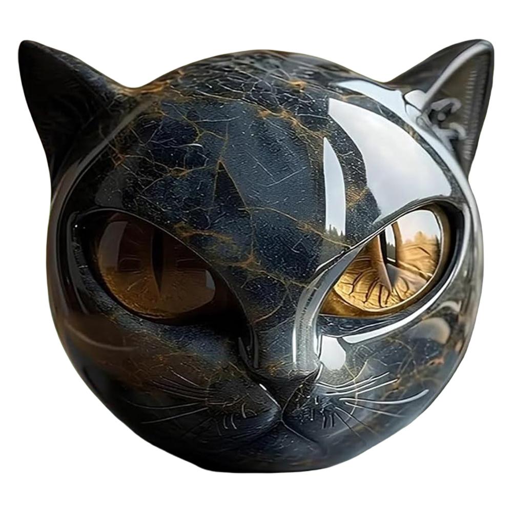 Halloween Black Cat Sculpture Tabletop Cat Statue Elegant Home Decor Gifts for Cat Lovers Women Men Cat Statue Home Decoration