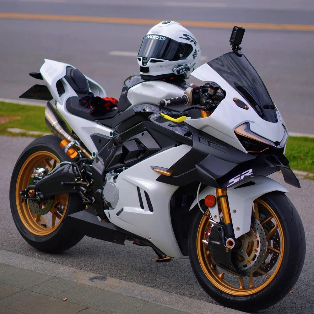 2024+ Подходит для CFMOTO 675SR Передний спойлер Нижний спойлер Нижняя губа GP-крыло Прижимная сила Голый Передние спойлеры 675SR-R 2024 2025